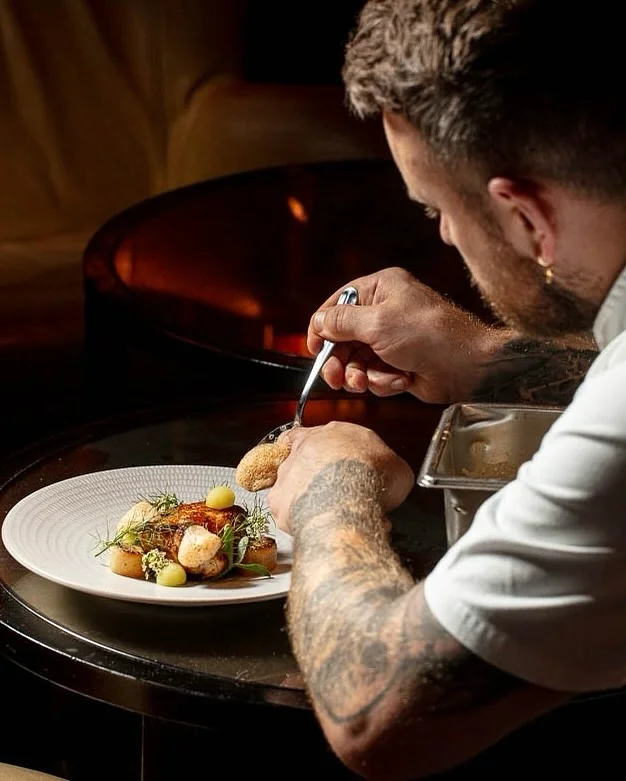 Jack Smith adding the finishing touches to a plate